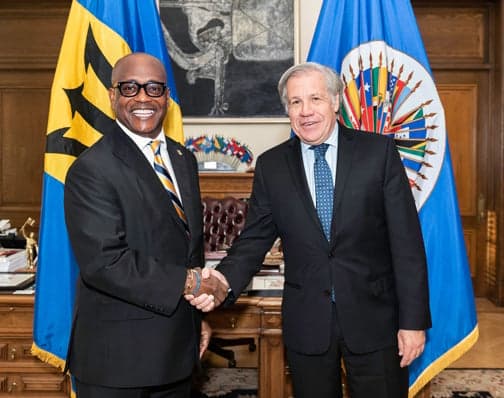 New Barbados Ambassador to OAS Noel Lynch presents credentials