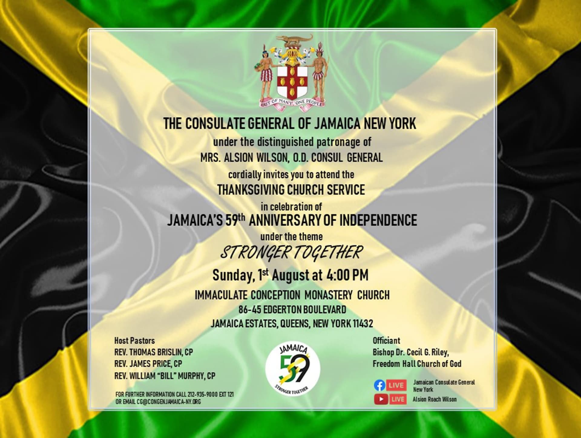 JA Consulate General, NY Celebrates Jamaica’s 59th Anniversary with Jamaican Senator Leslie Campbell