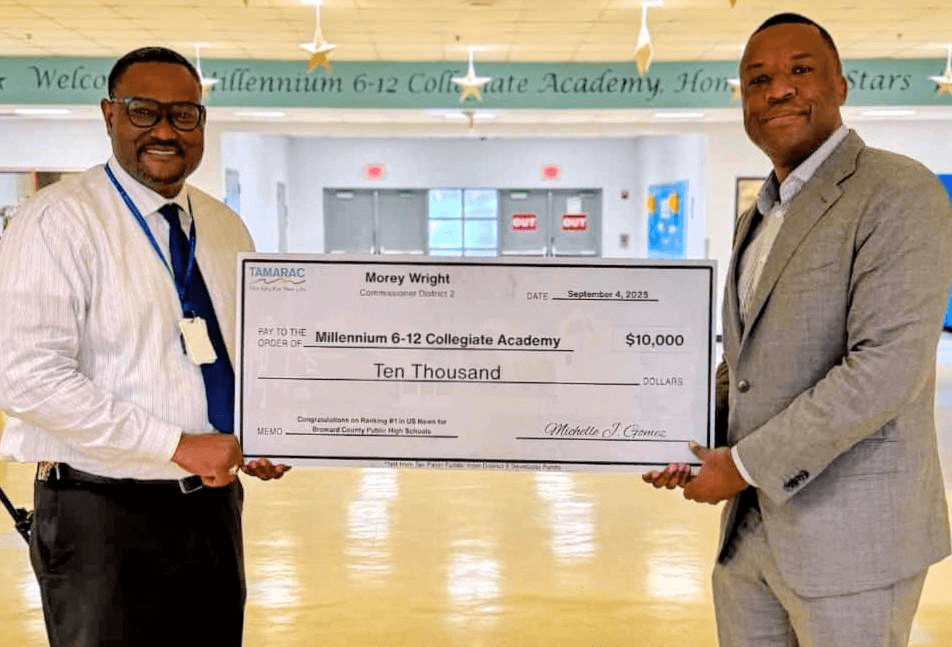 Tamarac Commissioner Morey Wright donates $10,000 to top Broward high school