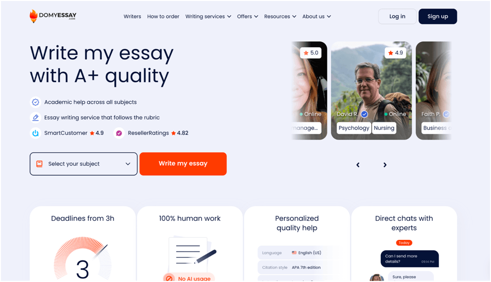 DoMyEssay 2026: Leveraging the 4.9/5 write my essay service