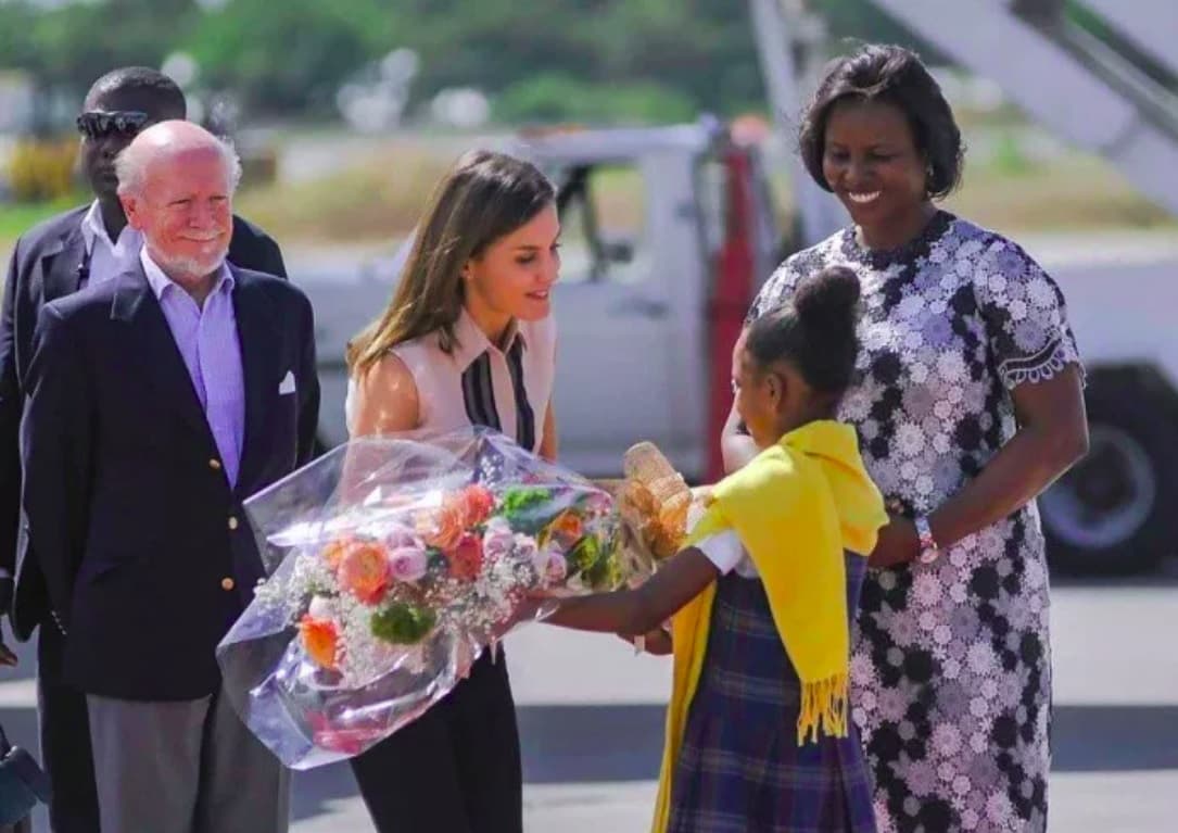 Spanish Monarch Letizia Ortiz Rocasolano visits Haiti
