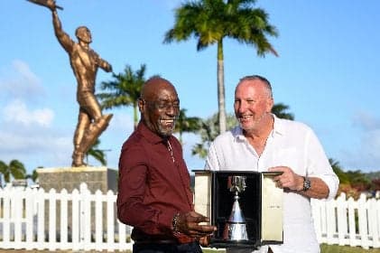 ‘It’s a truly special feeling’... Sir Viv, Lord Botham thrilled by new series trophy