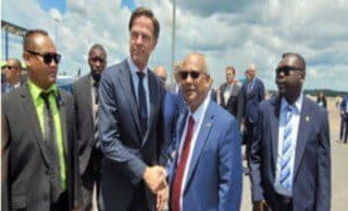 Dutch PM arrives in Suriname for two-day official visit