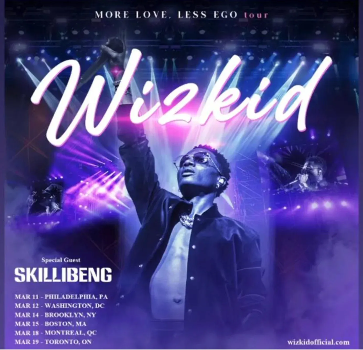 Skillibeng Joins Wizkid’s More Love Less Ego Tour