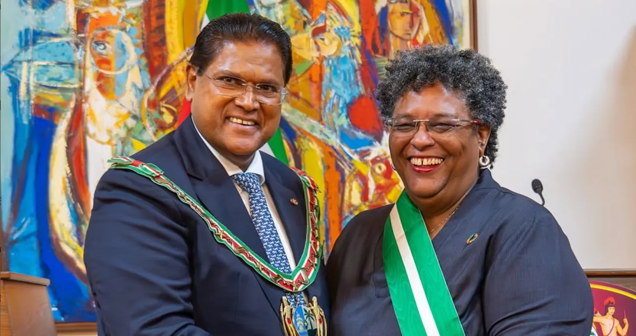 Barbados Prime Minister Mia Mottley honored with Suriname’s highest award