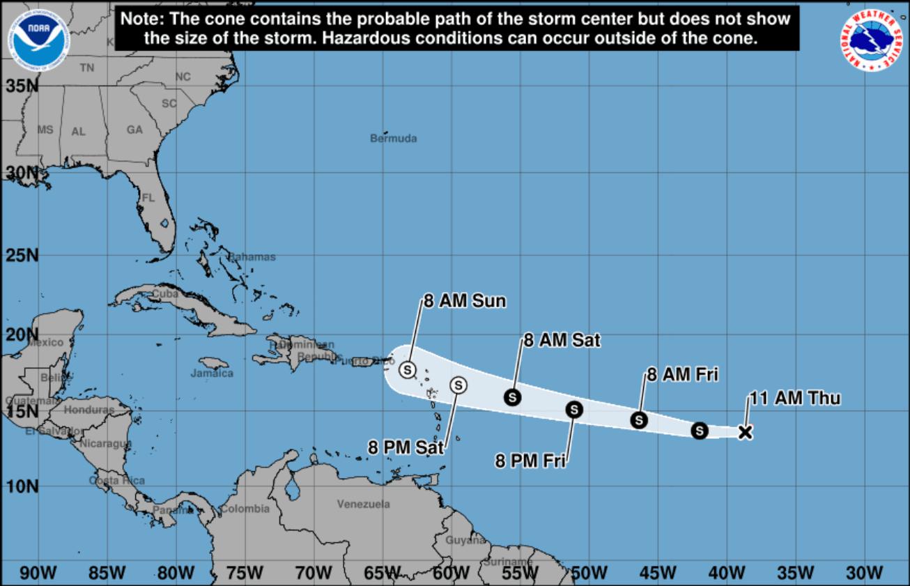 Tropical Storm Dolly forms in Atlantic, could bring heavy rain to Leeward Islands