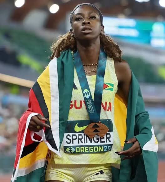 Springer breaks Guyana’s 14-year World U20 medal drought with 400m bronze