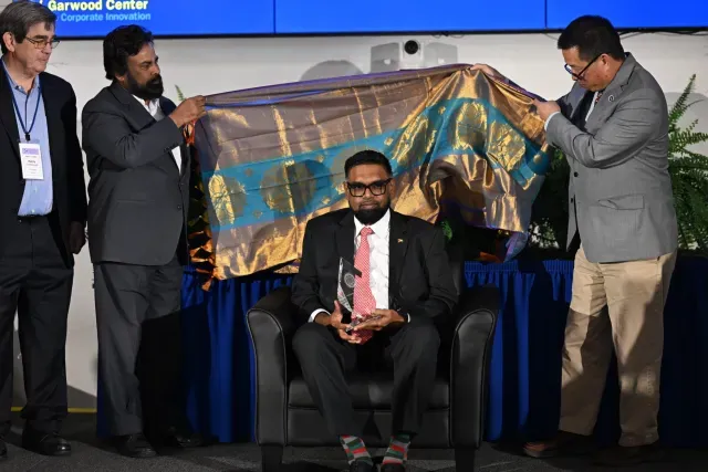 Guyana President Irfaan Ali receives UC Berkeley's Global Leadership Award