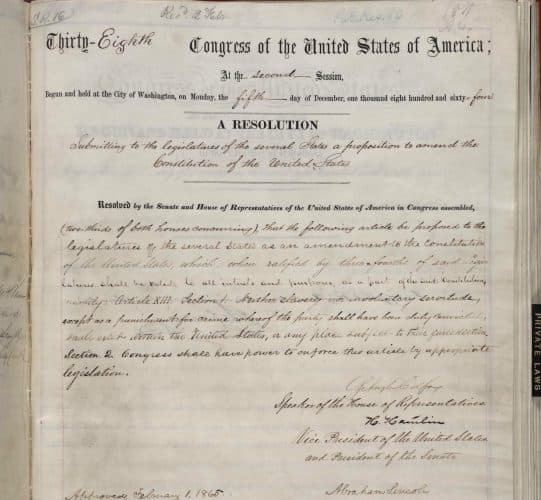 This Day in History: The 13th Amendment, abolishing slavery, was Ratified