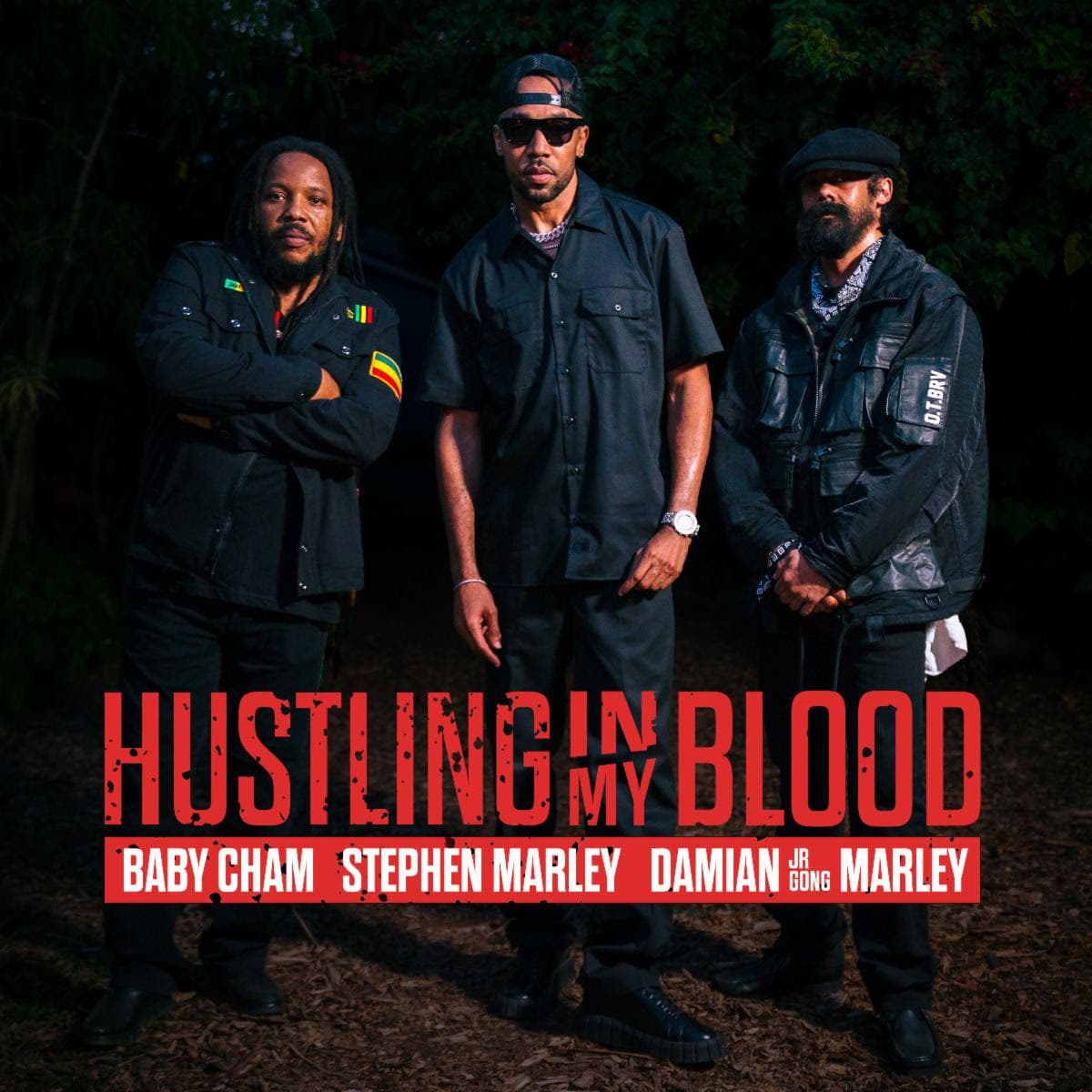 Baby Cham, Stephen Marley, & Damian Marley join forces on 'Hustling in My Blood'