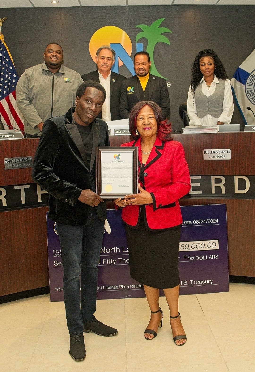 Renowned Jamaican artist Andy Ballentine honored with proclamation in North Lauderdale