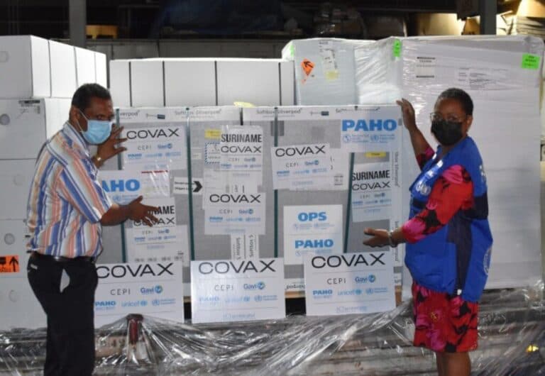Suriname Receives First COVID-19 Vaccines Through the COVAX Facility
