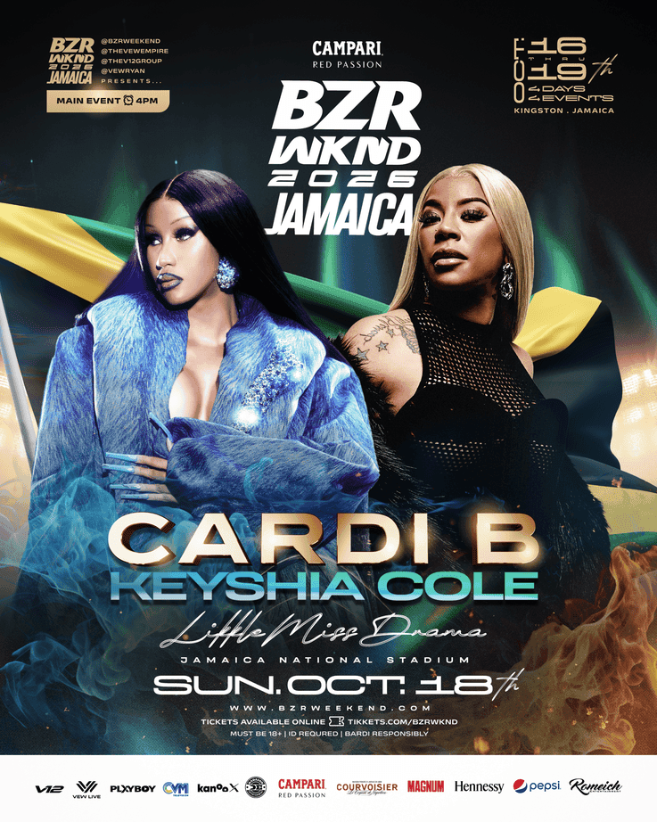 Keyshia Cole joins Cardi B as co-headliner for BZR WKND Jamaica 2026
