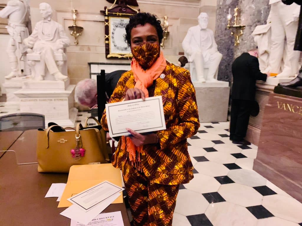 Jamaican-American Congresswoman Yvette Clarke Takes 8th Oath of Office at Historic 117th US Congress