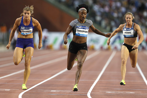 Elaine Thompson winning race - Caribbean National Weekly News