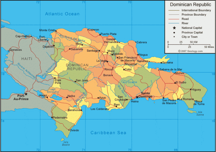 Map of the Dominican Republic - Caribbean National Weekly News