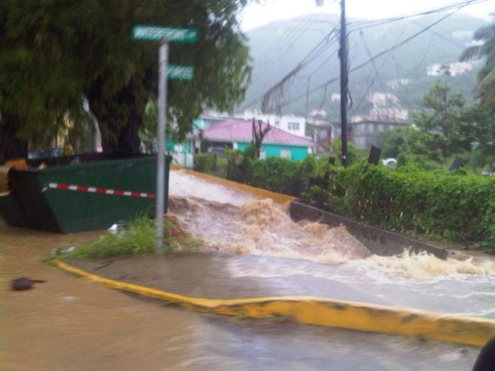 Flood rains wreak havoc in the British Virgin Islands