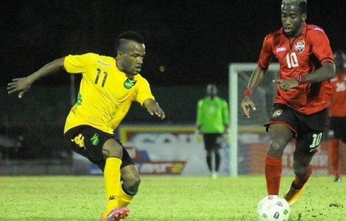 Jamaica's Reggae Boyz scoring the winning point against TT - Caribbean National Weekly News