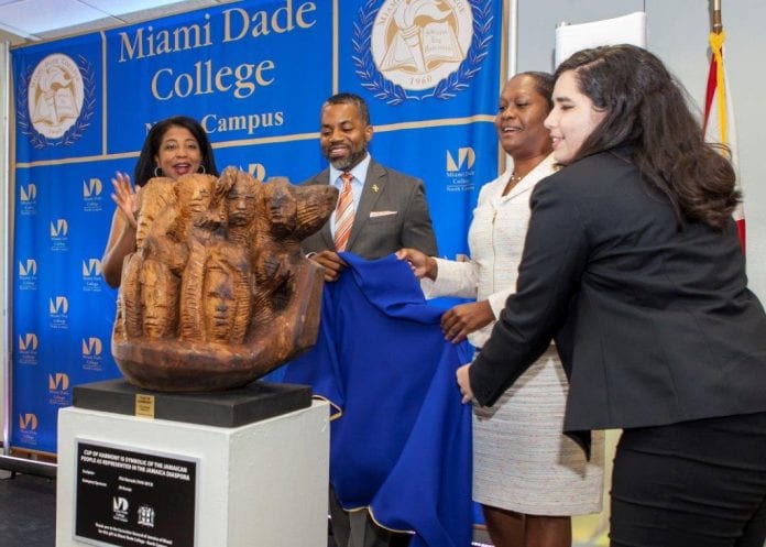 Cup of Harmony Sculpture unveiled at Miami Dade College - Caribbean National Weekly News