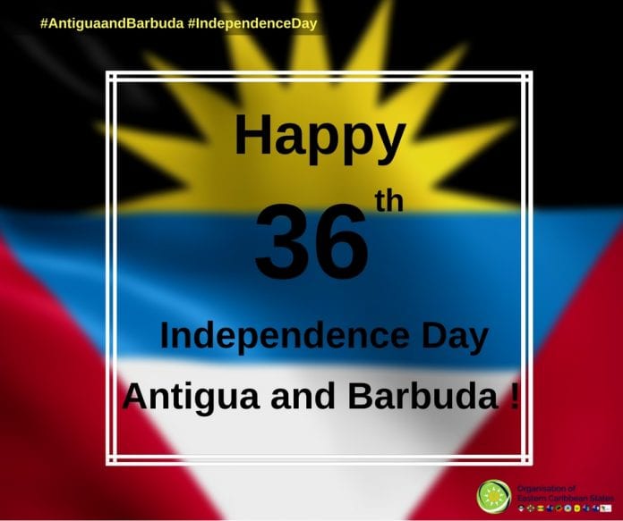 Happy 36th Anniversary of Independence to Antigua and Barbuda!