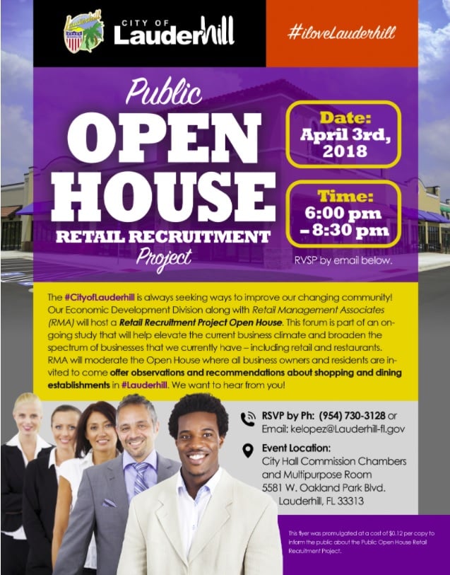 Retail Recruitment Project Open House 