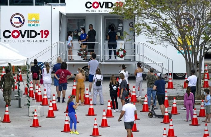Florida covid testing site