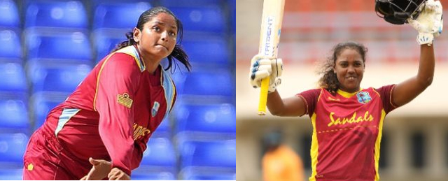 Anisa Mohammed (L) and Hayley Matthews