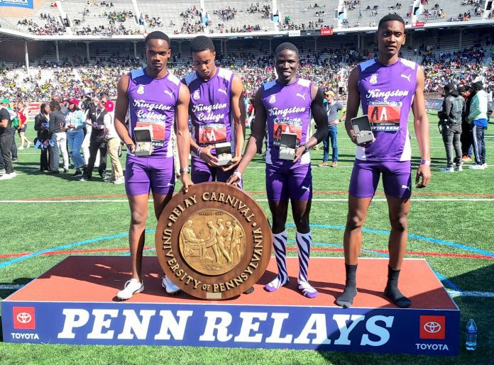 Kingston College wins High School Boys 4x400m CNW Network