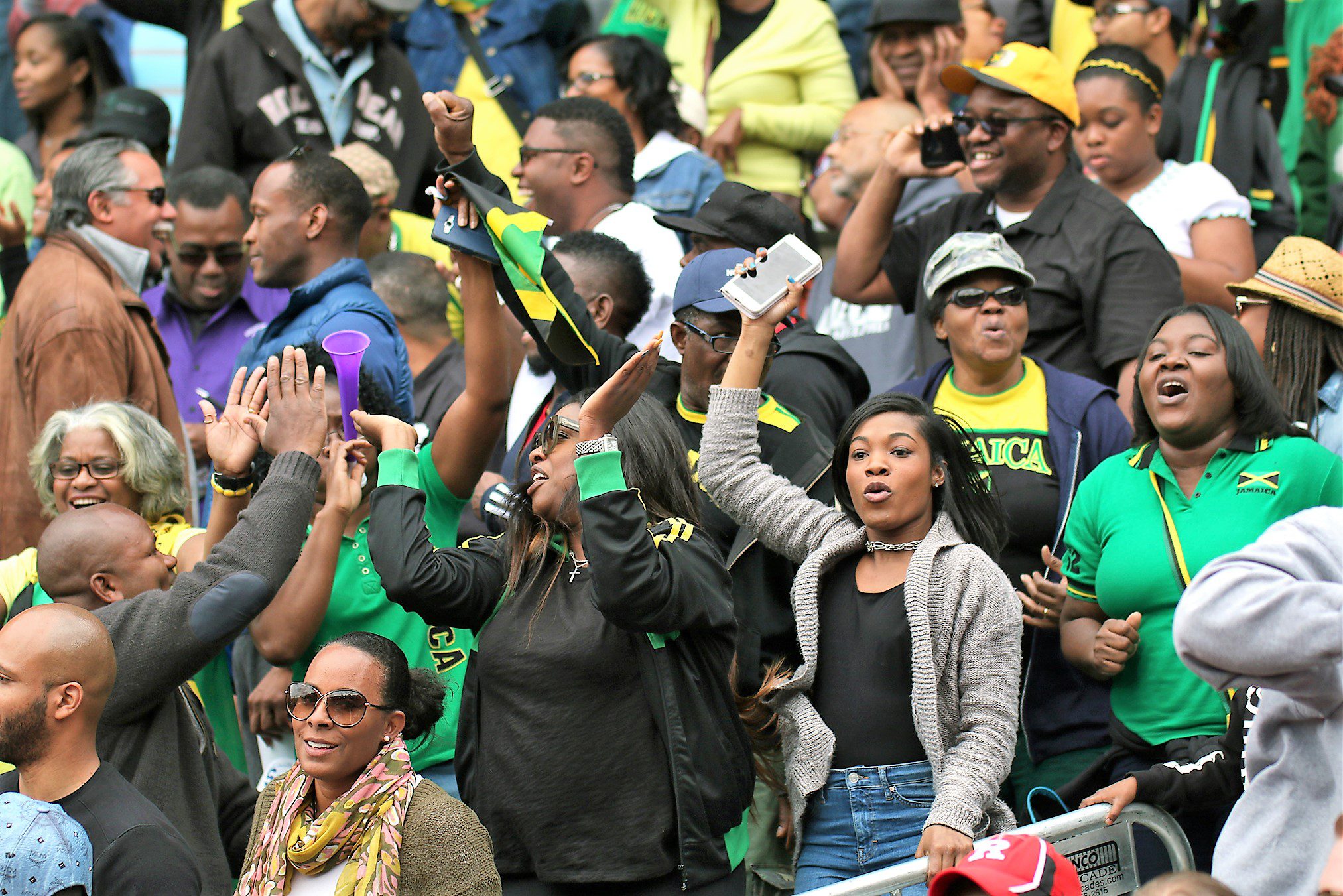 Jamaican crowd at Penn Relays