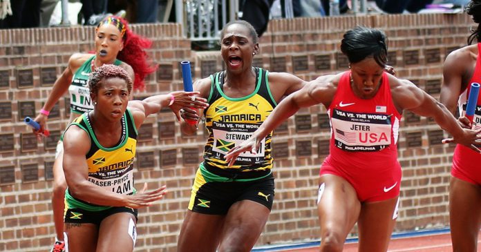 kerron stewart and shelly-ann fraser-pryce