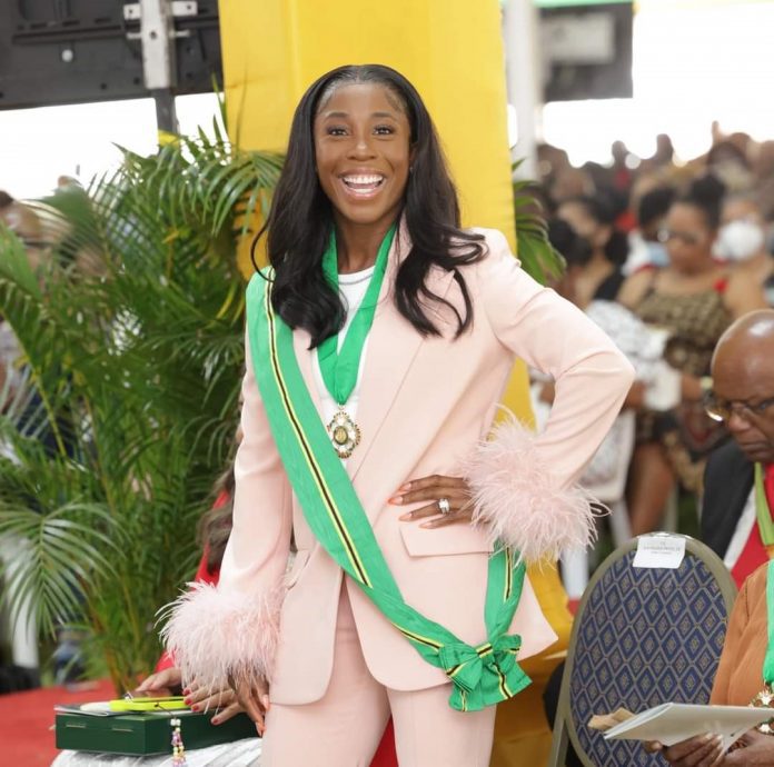 Shelly-Ann Fraser-Pryce says she’s overjoyed and honoured to have been conferred with the Order of Jamaica