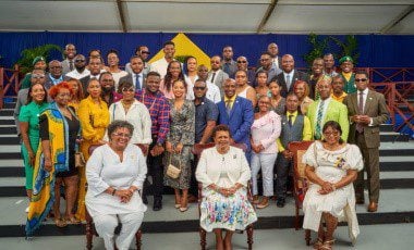 Barbados bestows Humanitarian Award on PAHO Director Dr. Carissa Etienne