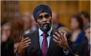 Senior Canadian minister Harjit Sajjan visiting the Caribbean