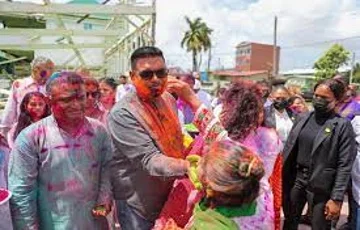 President Ali urges racial harmony as country celebrates Phagwah