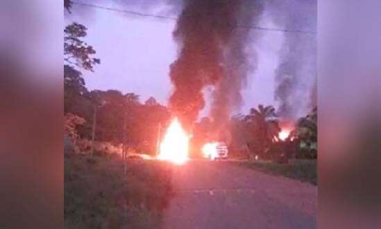 Police station destroyed during early morning riot in Suriname