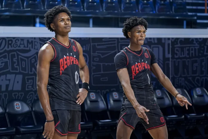 Twin brothers Amen, Ausar Thompson make history after selection in top 5 NBA draft