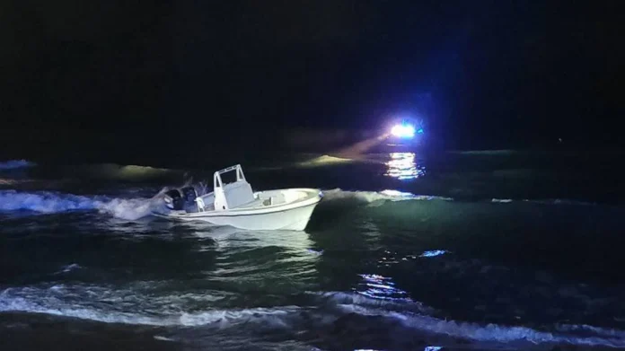 The migrant boat which capsized