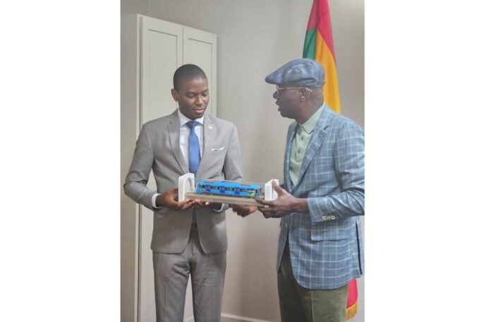 Prime Minister of Grenada Dickon Mitchell and Governor of Lagos State, Babajide Sanwo-Olu.