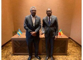 The Bahamas strengthens ties with Africa through diplomatic agreement with Benin Bahamian Minister of Foreign Affairs Fredrick Mitchell and Olushegun Adjadi, Minister of Foreign Affairs Bakari of Benin.
