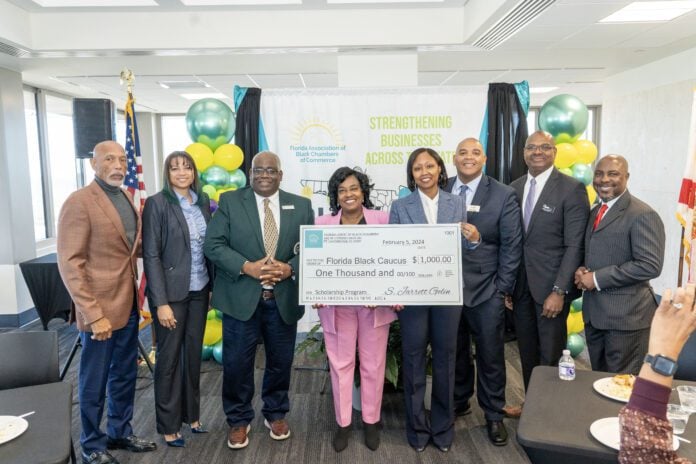 Florida Association of Black Chambers donates money to the Florida Legislative Black Caucus' scholarship program.