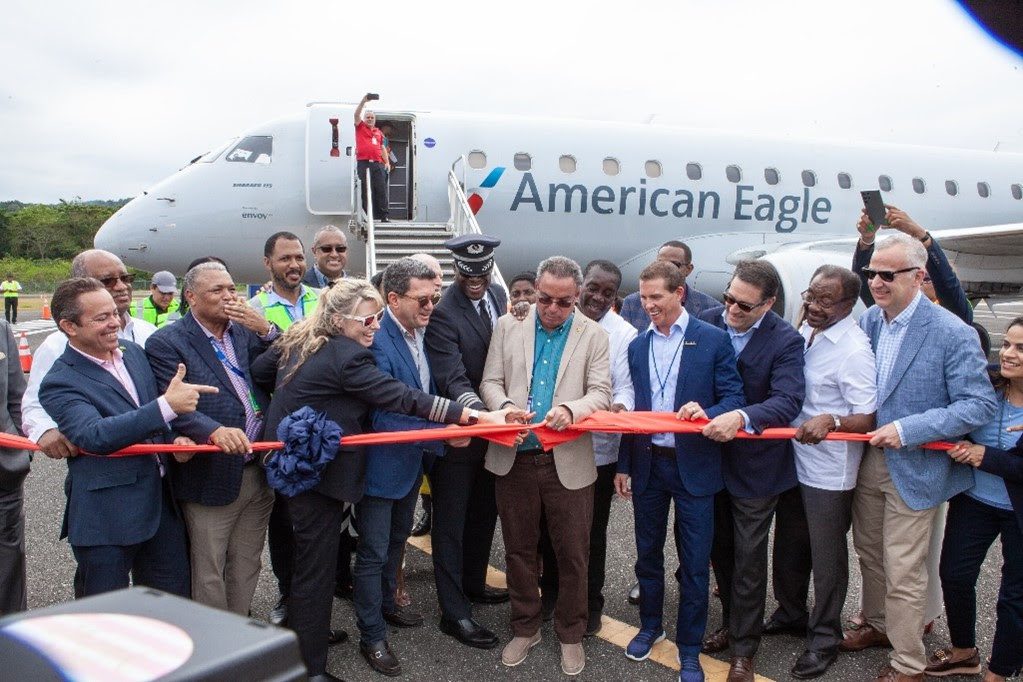 Jamaica American airlines flight Ian Fleming Airport