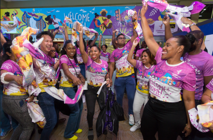 Team Caribbean brought the energy to the Piarco International Airport at the airline’s annual T&T Carnival Airport Activation.