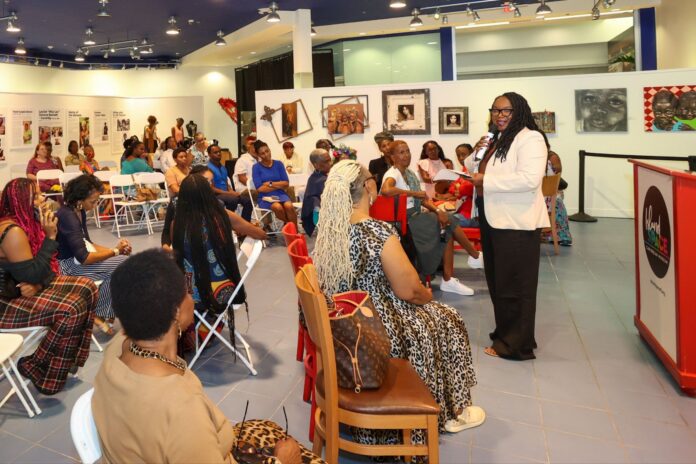 2023 Women’s History Month Celebration keynote speaker Dr. Pat Morris, President of Equilo Foundation addresses the audience. (Photo: David I. Muir/ Island Syndicate)
