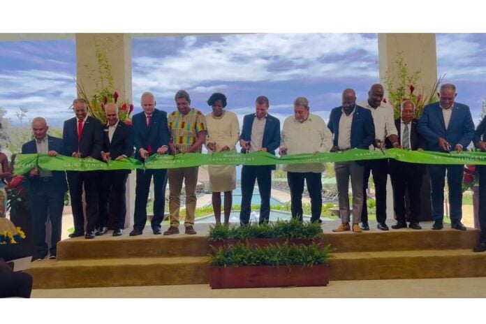 Ribbon cutting ceremony for Sandals Resort in St Vincent and the Grenadines on March 27, 2024.