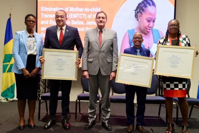 Belize, Jamaica, and St Vincent and the Grenadines receive certification from the World Health Organization (WHO) for eliminating the mother-to-child transmission of HIV and syphilis (EMTCT).