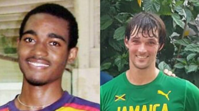 Ashante Smith and Bruce Burrowes, in the Jamaica Invitational Squash Tournament.