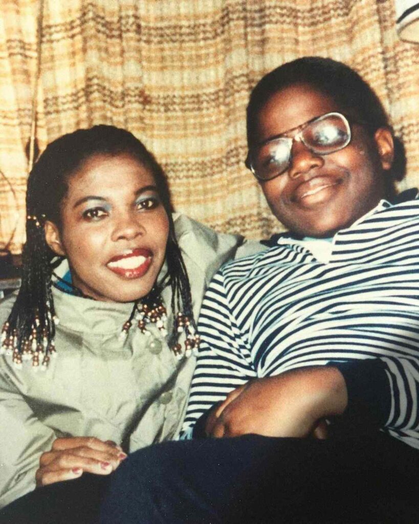 Voletta Wallace and the legendary rapper The Notorious B.I.G.
