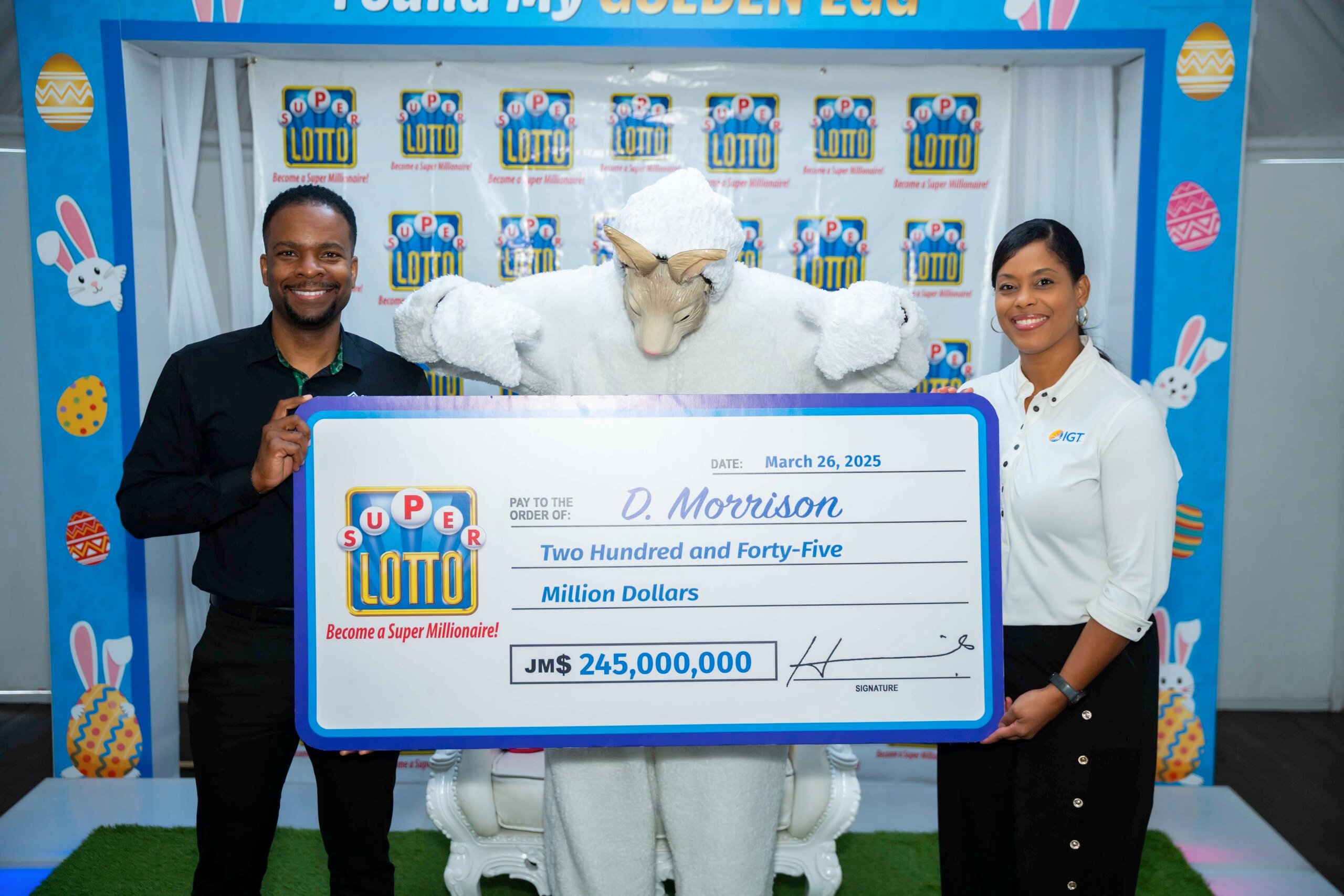 St. Catherine labourer wins J$245 million Super Lotto jackpot