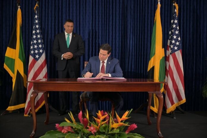U.S. Secretary of State Marco Rubio arrived in Jamaica today for high-level discussions with Prime Minister Andrew Holness