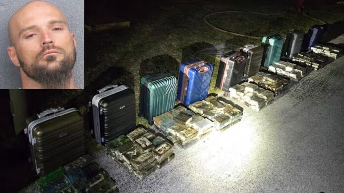 James Edward White (top left) is accused trying to smuggle 253 bricks of cocaine into South Florida. (BSO/U.S. Coast Guard)
